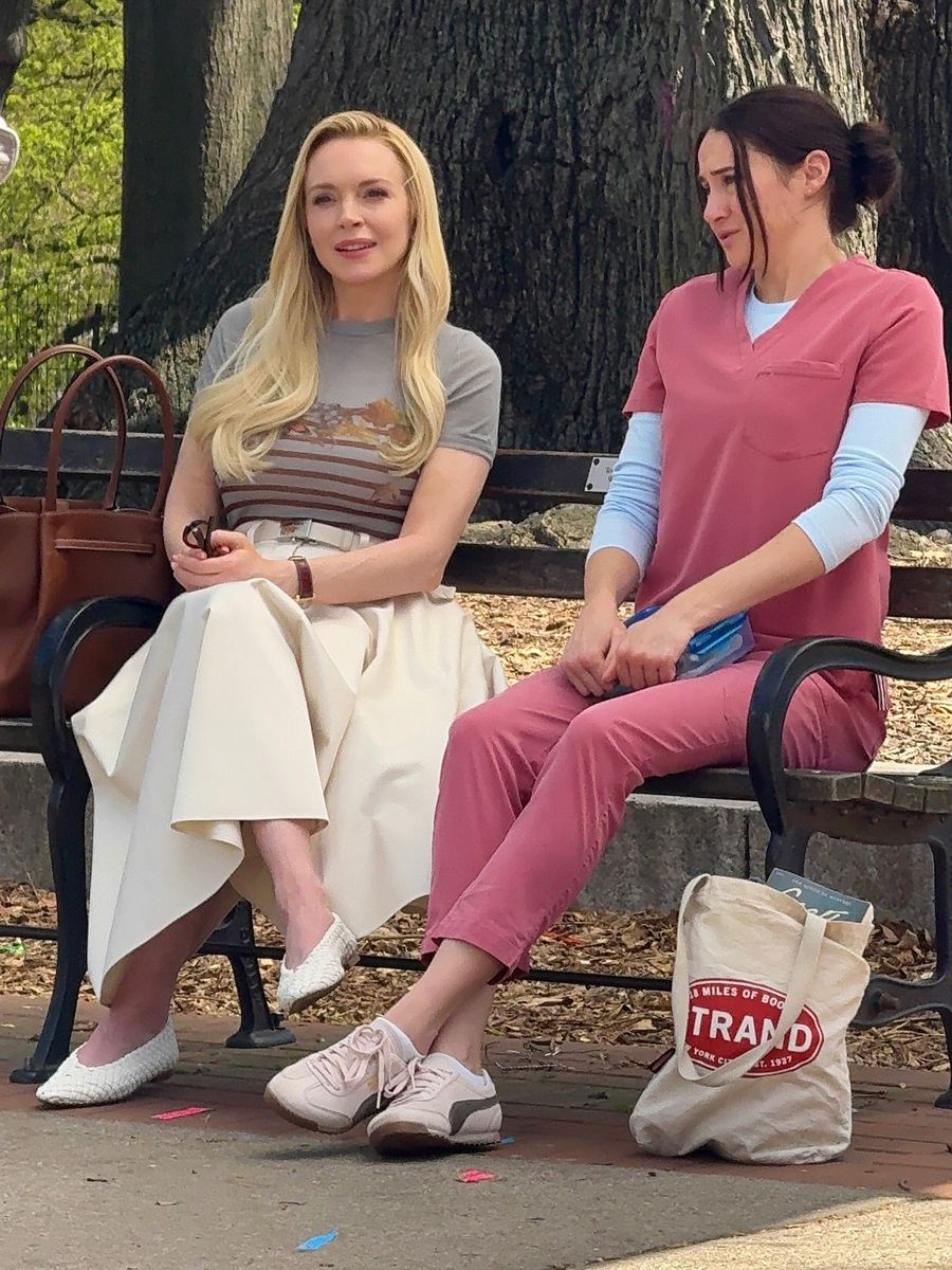 Lindsay Lohan and Shailene Woodley were spotted filming scenes for Count My Lies 