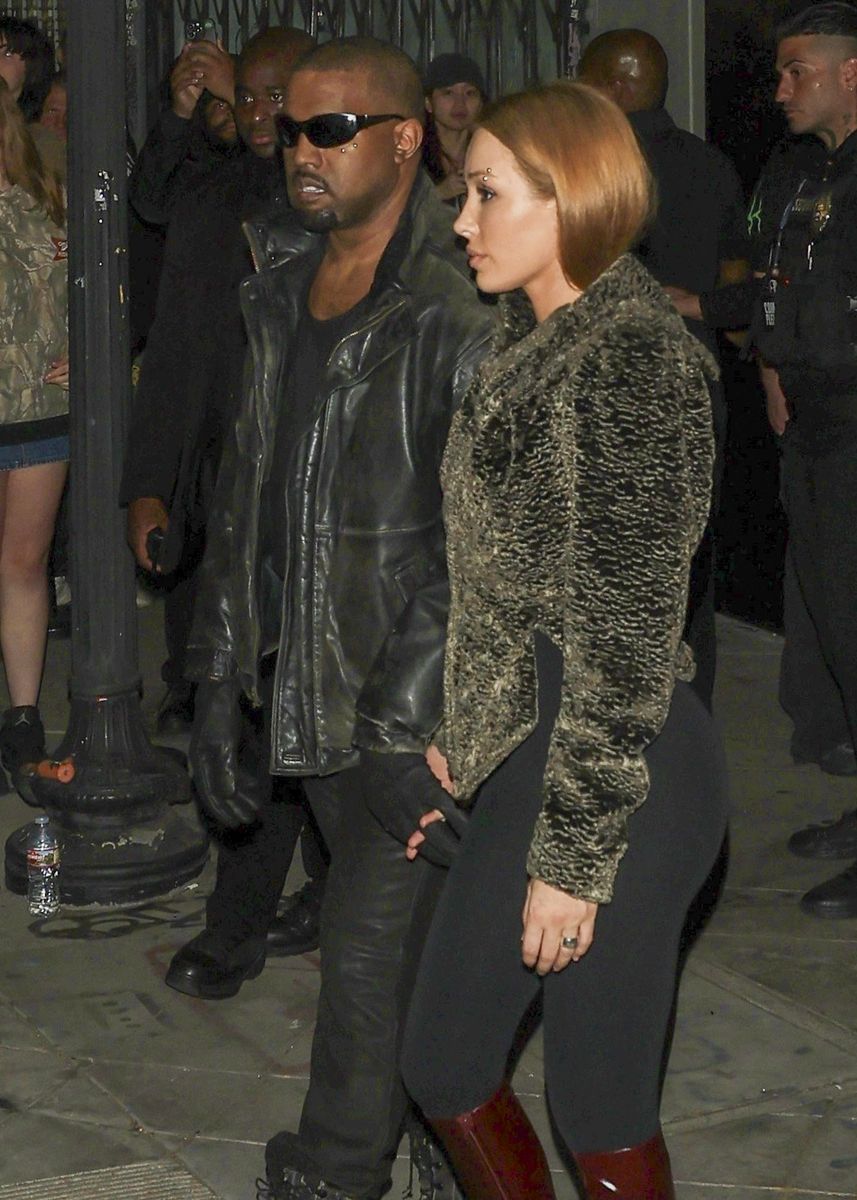  Ye kept things understated in an all-black ensemble, letting Bianca's statement style take center stage. 