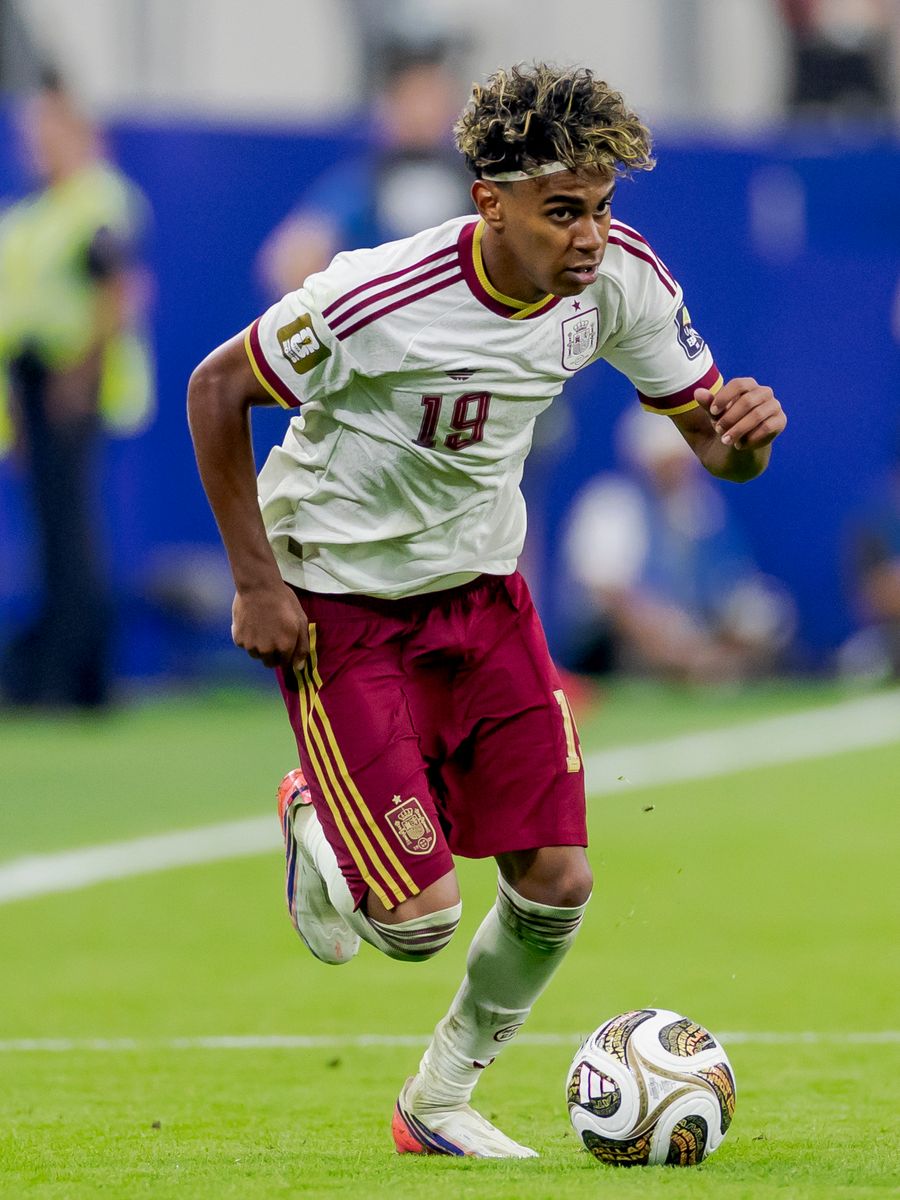Lamine Yamal of Spain during the World Cup match between France v Spain at the Dallas Stadium on July 14, 2026 in Dallas
