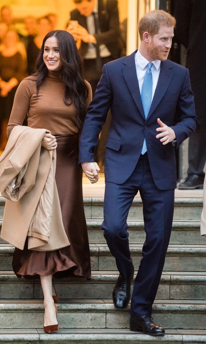 Meghan Markle and Prince Harry together and holding hands in London