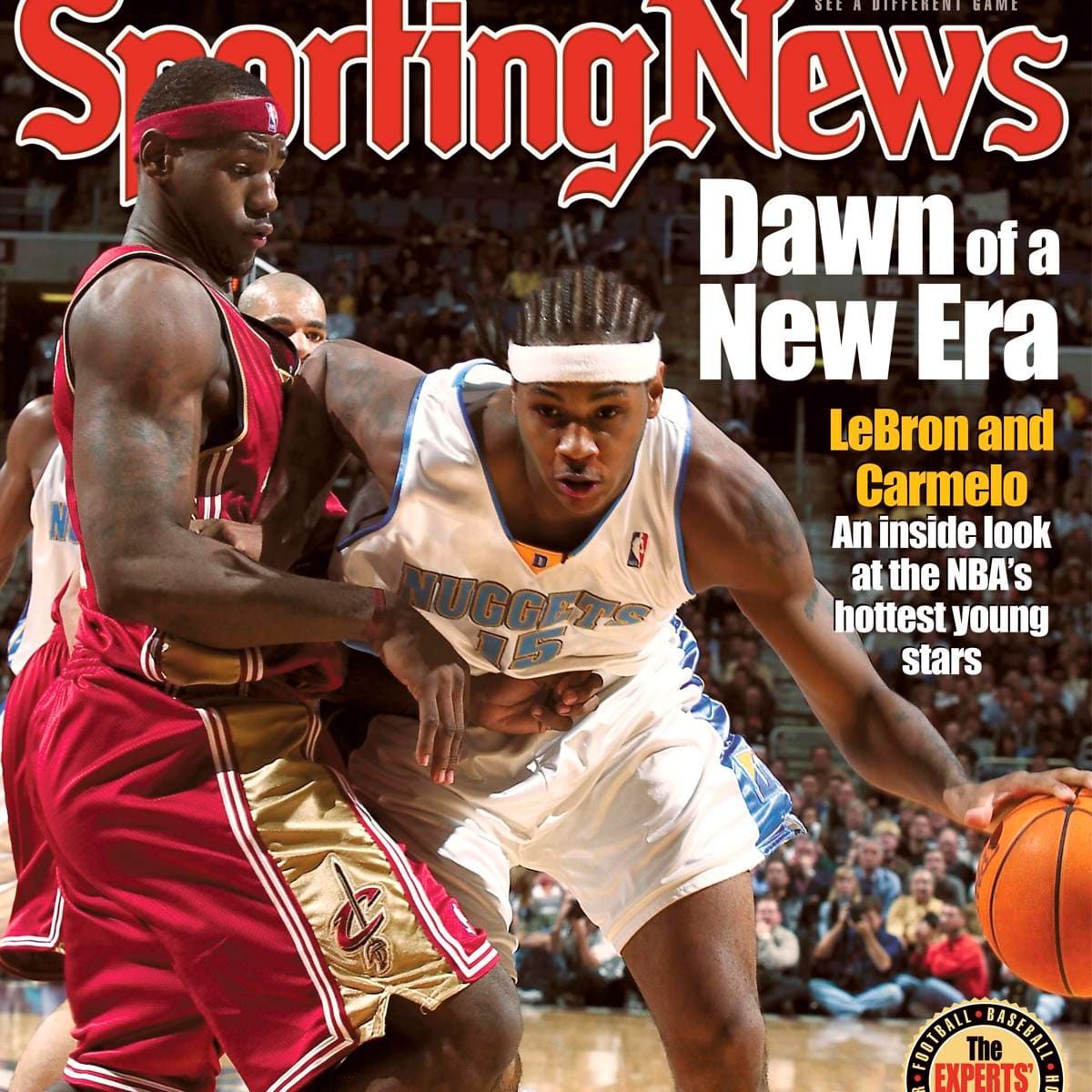 NBA Covers   Cleveland Cavaliers' LeBron James and Denver Nuggets' Carmelo Anthony   November 17, 2003