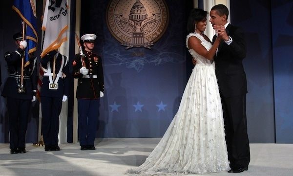 Upstaging her husband in a gorgeous Jason Wu show-stopper at his 2009 Inaugural Ball. Getty Images