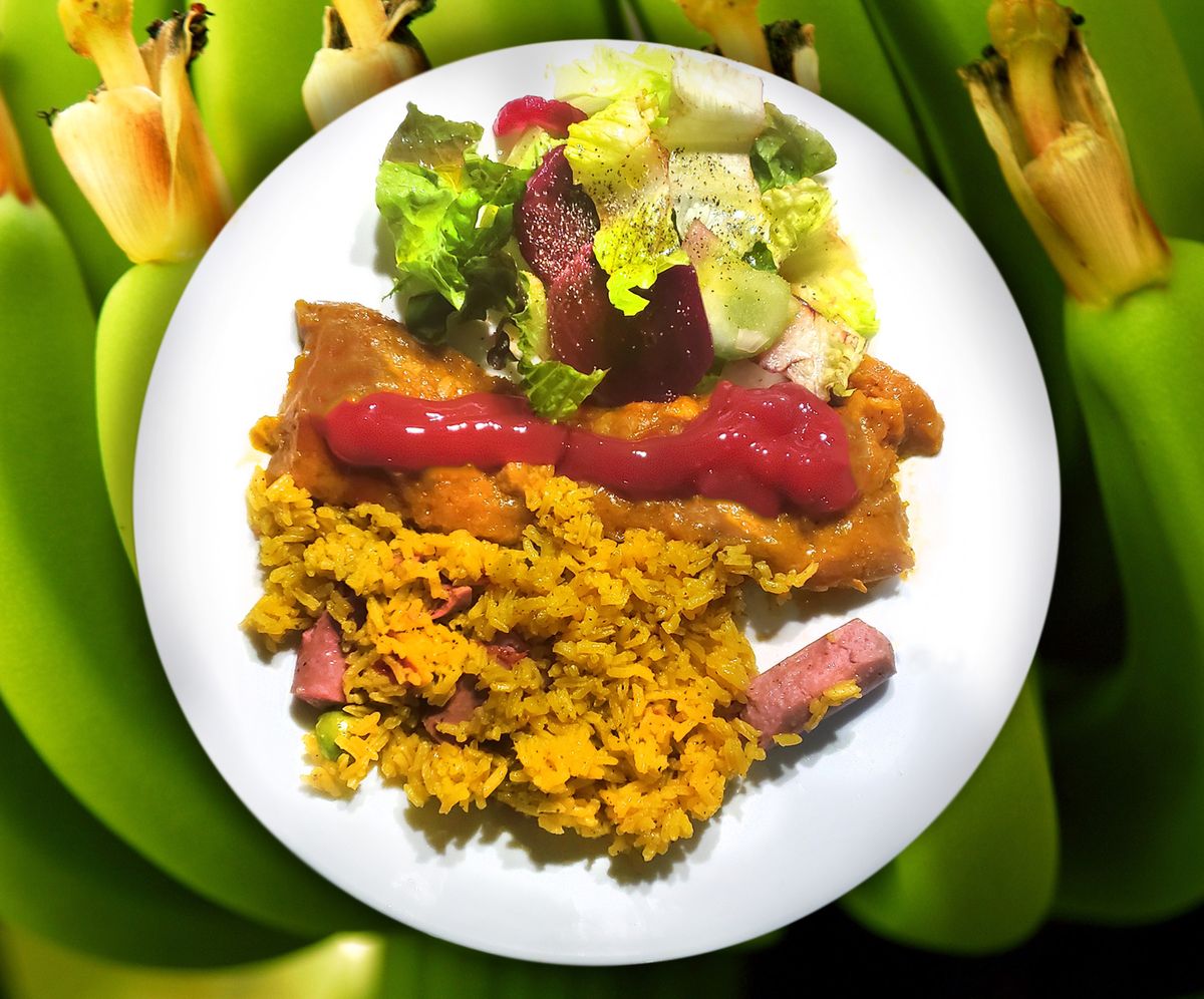 Traditional Puerto Rican Christmas food of Pasteles,