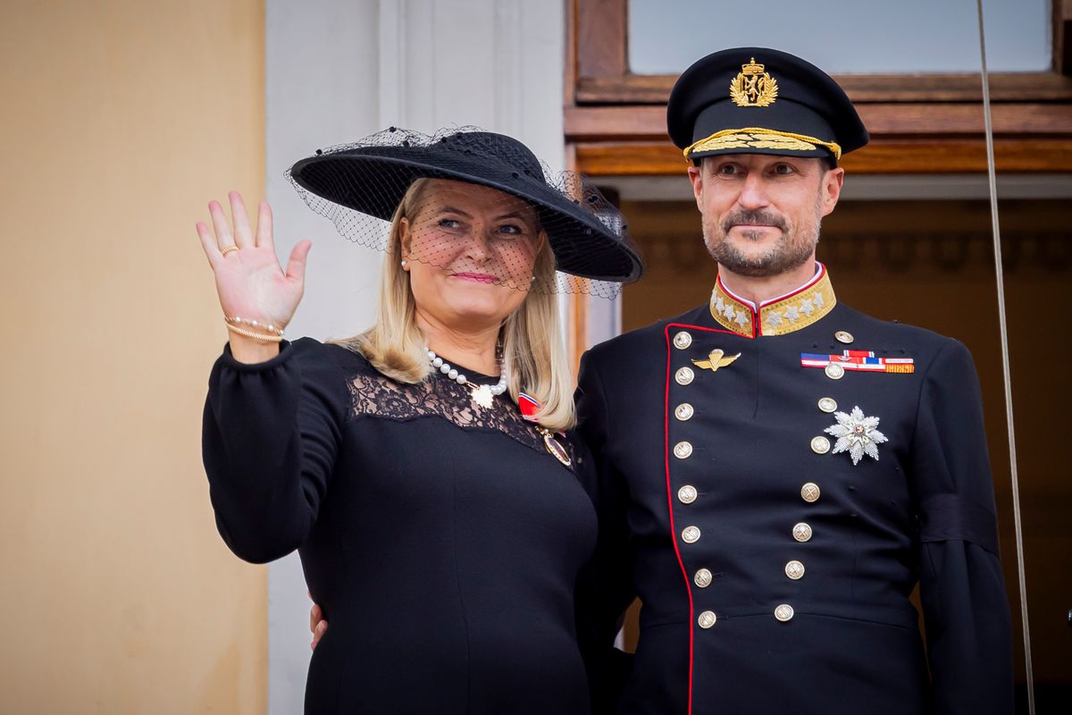 King Haakon of Norway and Queen Mette-Marit of Norway at the Royal Palace on September 9, 2026 in Oslo