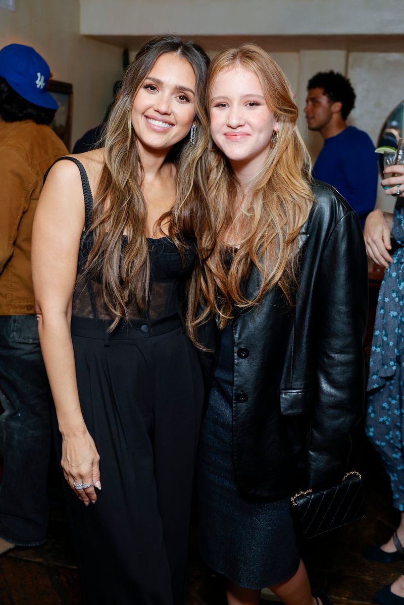 LOS ANGELES, CALIFORNIA - JUNE 11: (L-R) Jessica Alba and Haven Garner Warren attend the "Trigger Warning" after party at The Hideaway on June 11, 2024 in Los Angeles, California.  (Photo by Stefanie Keenan/Getty Images for Jessica Alba)