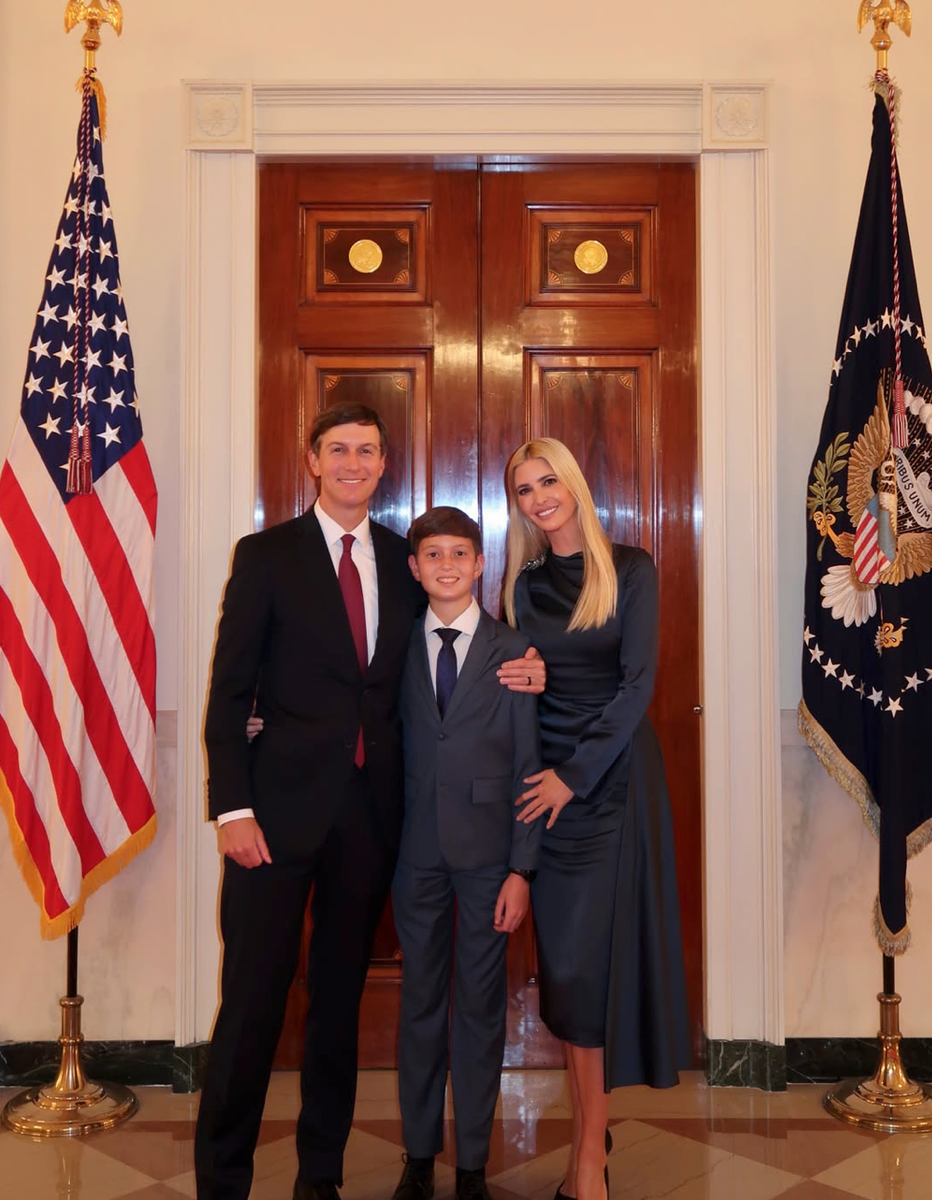 Ivanka Trump's son Joseph celebrates his 13th birthday at the White House with Donald Trump