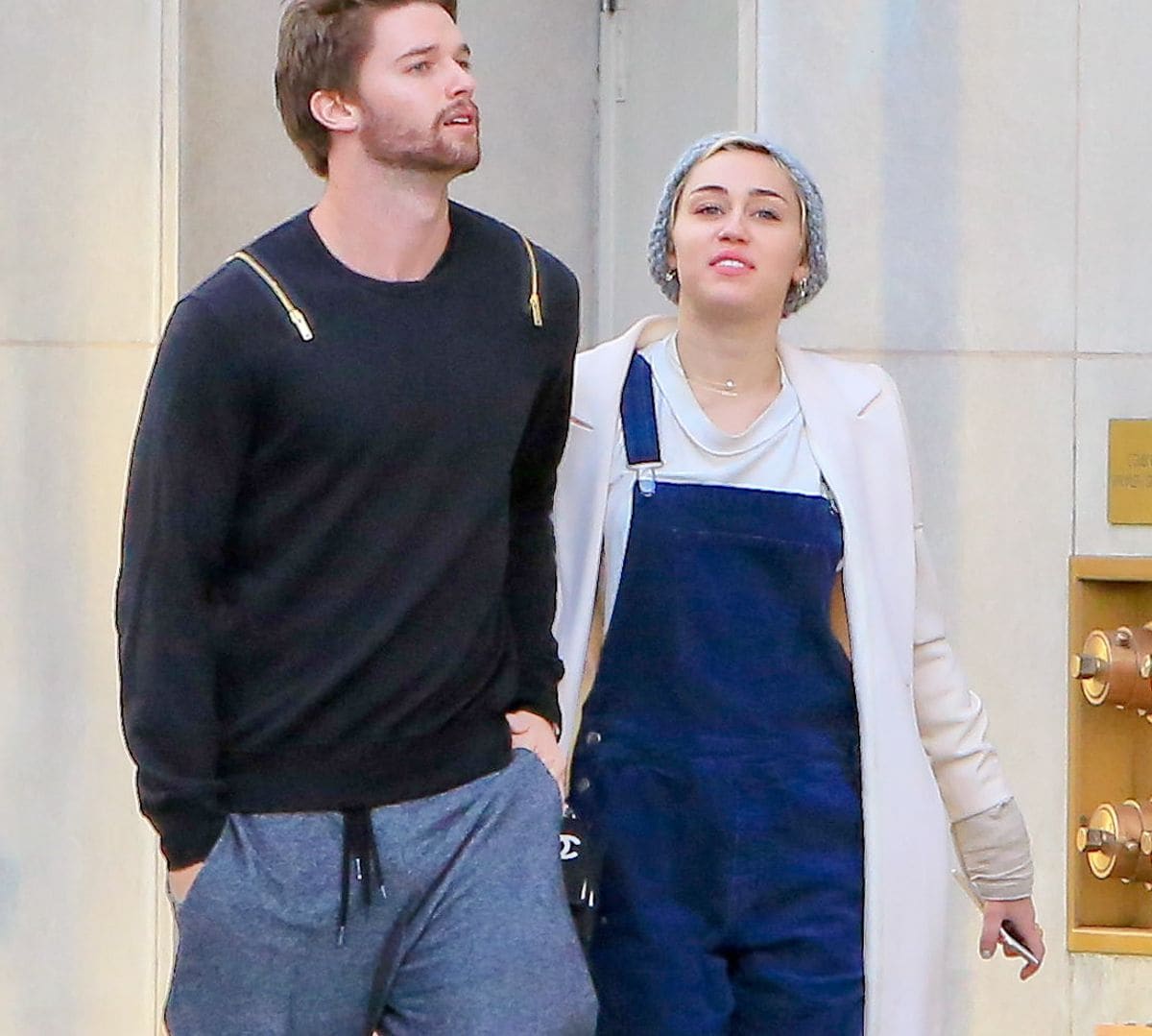 Miley Cyrus and Patrick Schwarzenegger shopping in Beverly Hills on December 16, 2014