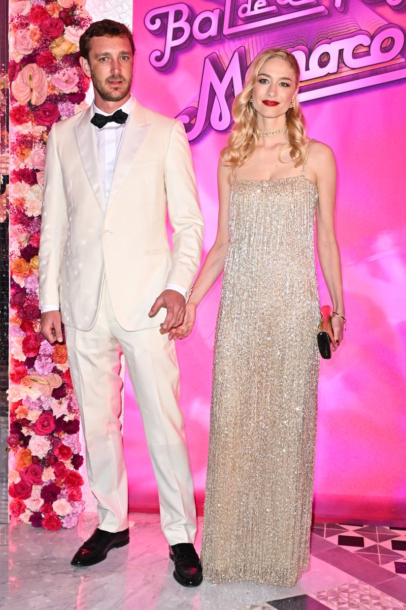 Pierre Casiraghi pictured at the 2024 Rose Ball with his wife Beatrice Borromeo