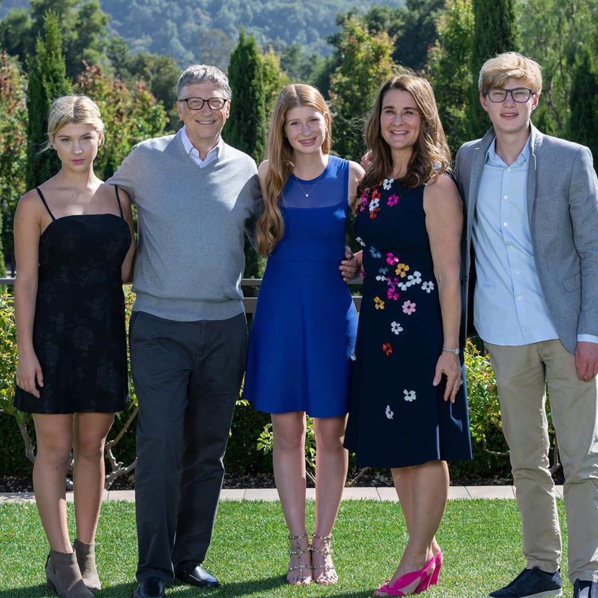 Melinda Gates with her family