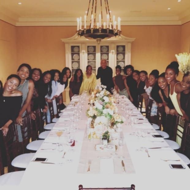 Oprah calls the 172 girls in her Leadership Academy her daughters.
Photo: Instagram/@oprah