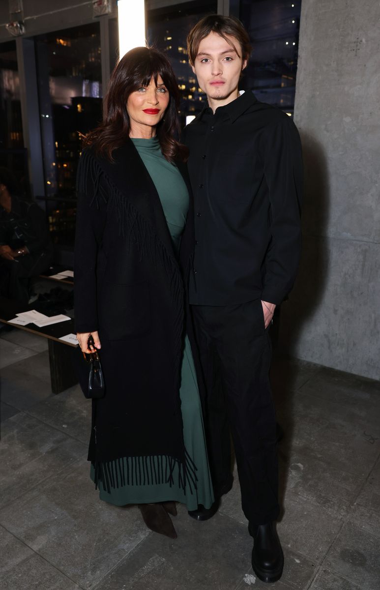 Helena Christensen and her son, Mingus Lucien Reedus during New York Fashion Week 2025 in New York City