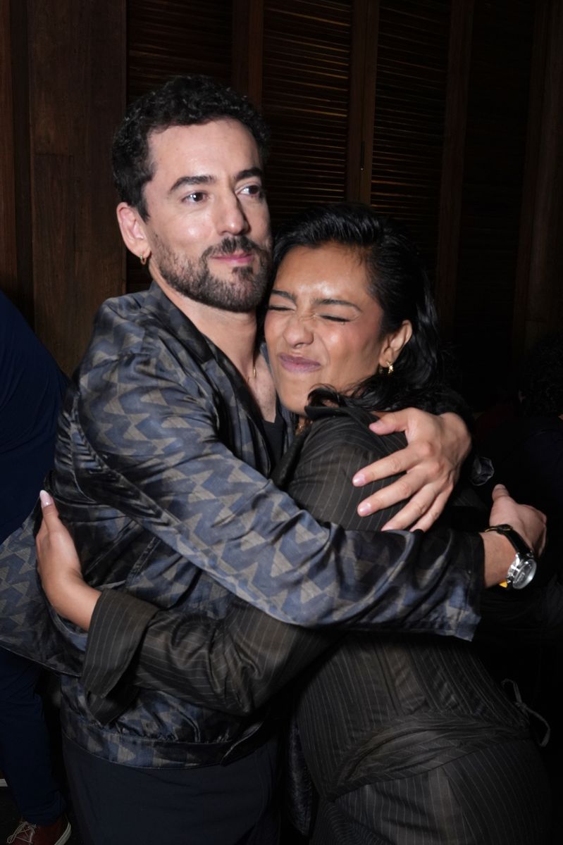 LOS ANGELES, CALIFORNIA - OCTOBER 01: (L-R) Luis Gerardo Méndez and Adriana Paz attend the ANIMALS World Premiere at Baltaire on October 01, 2026 in Los Angeles, California. (Photo by Gonzalo Marroquin/Getty Images for Netflix)
