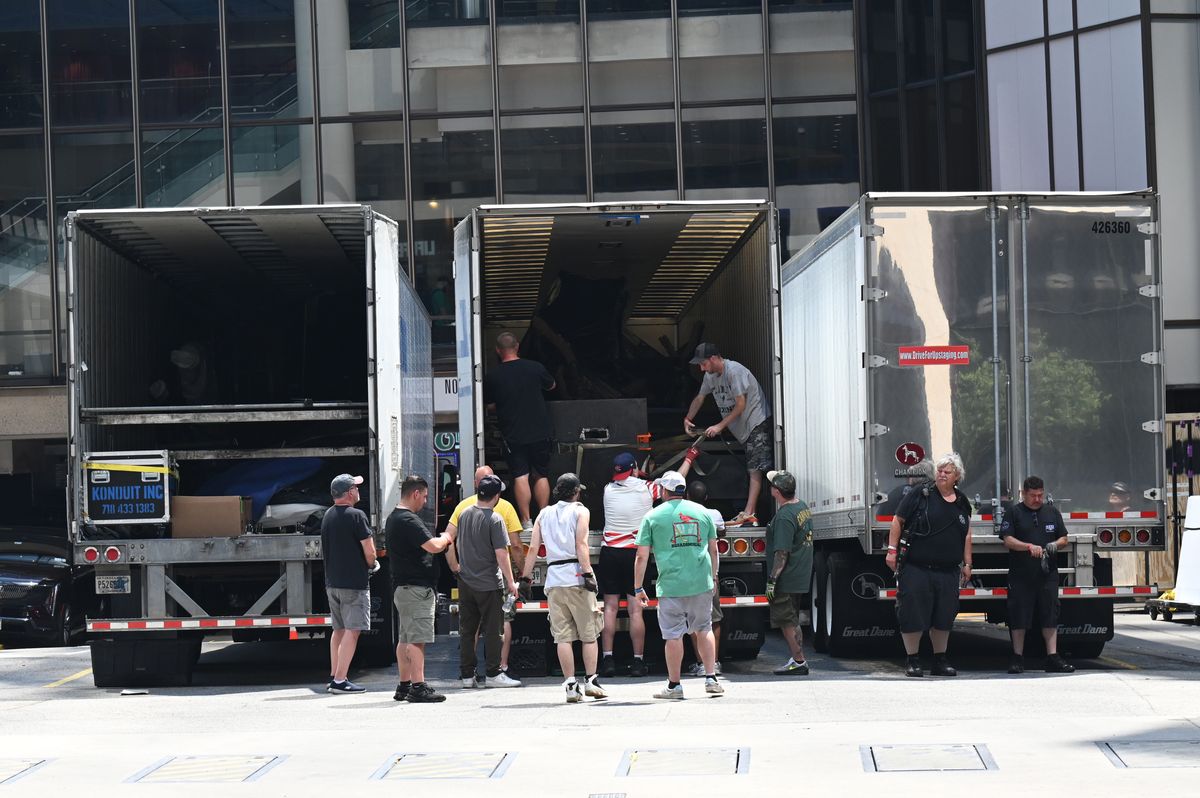 General views around Madison Square Garden on July 1, 2026 in New York City.