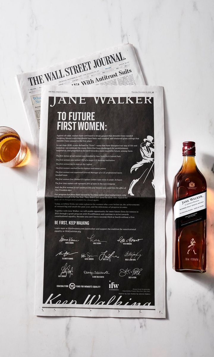 Jane Walker by Johnnie Walker ‘First Women’ Open Letter