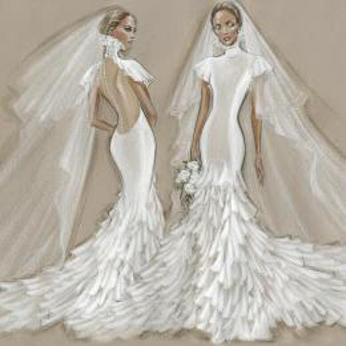 Jennifer Lopez shares close-up pictures of her wedding dresses