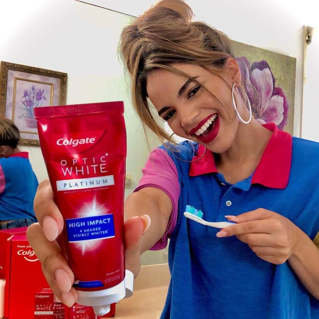 Leslie Grace white smile Colgate