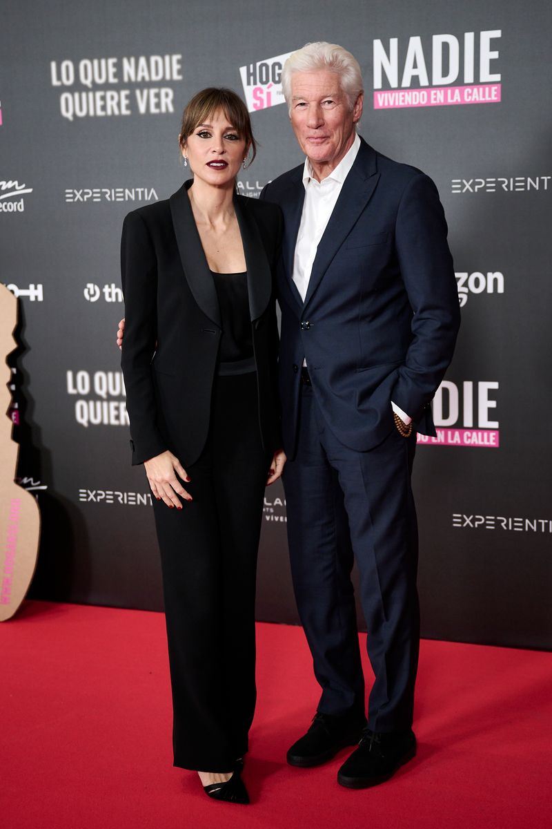 Richard Gere and Alejandra Gere attend "Lo Que Nadie Quiere Ver" premiere at the Callao cinema on November 24, 2025 in Madrid, Spain.