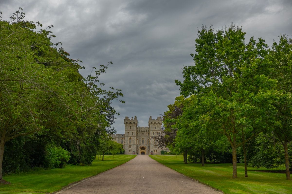 LONDON, UNITED KINGDOM - JULY 21: A view of Windsor Castel from the long walk at Windsor, on July 21, 2023, in London, United Kingdom. (Photo by Steve Christo - Corbis/Corbis via Getty Images)