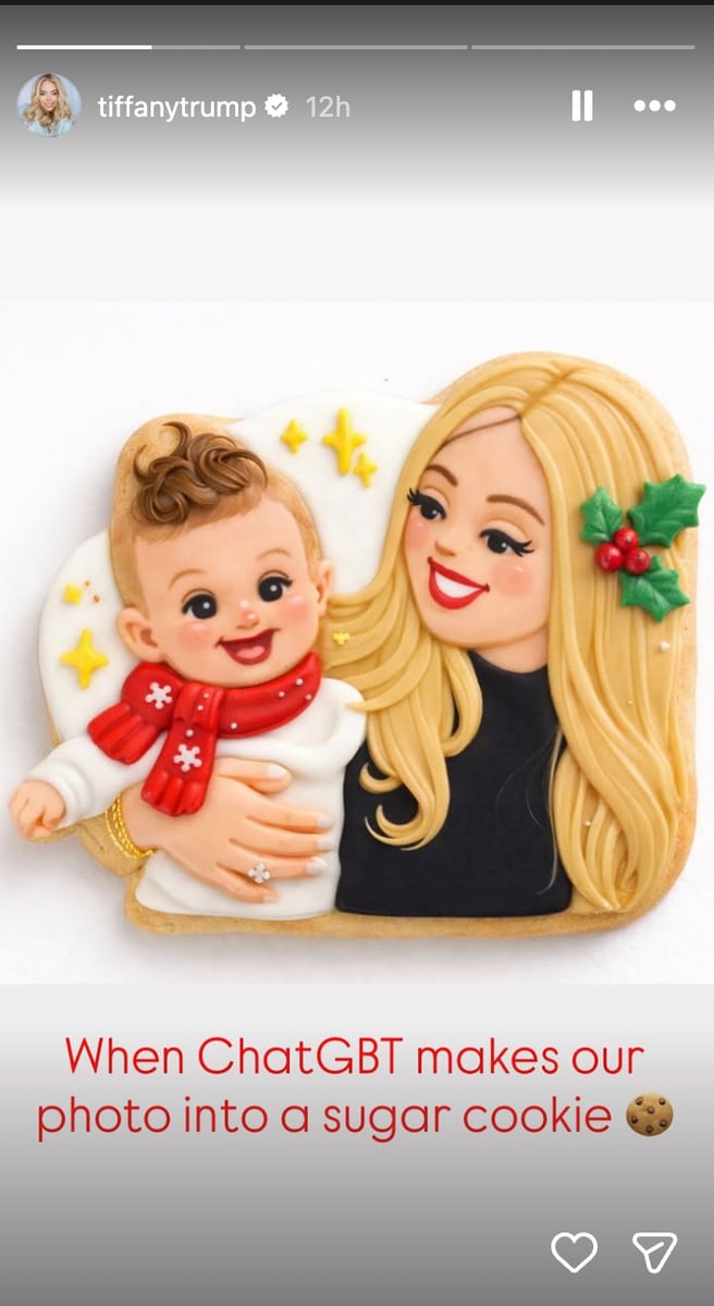 Tiffany shared a photo of the ChatGPT Christmas cookie design