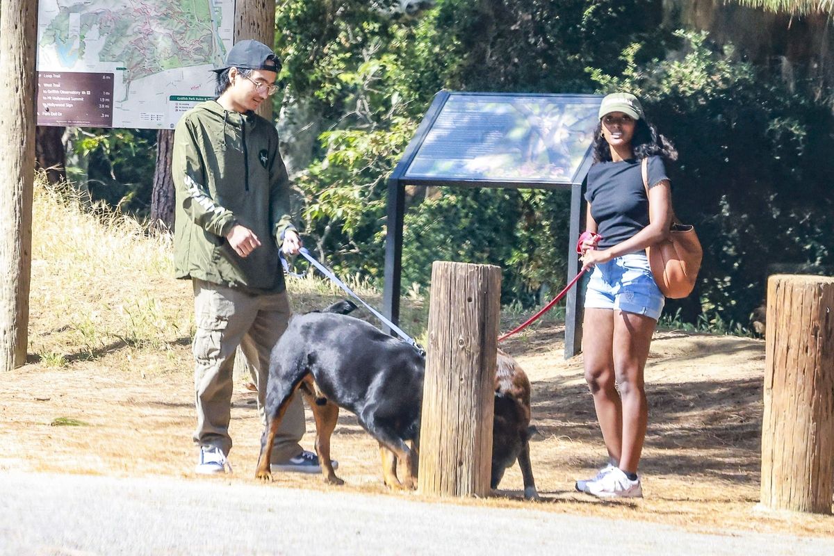 Zahara and Maddox took their dogs out for a walk in Griffith Park