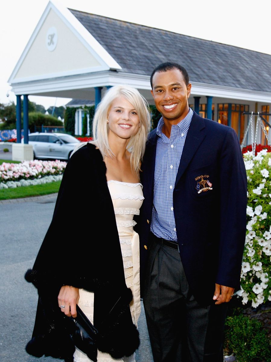 Tiger Woods of USA poses with his wife, Elin Nordegren, at The Welcome Dinner after the first official practice day of the 2006 Ryder Cup 