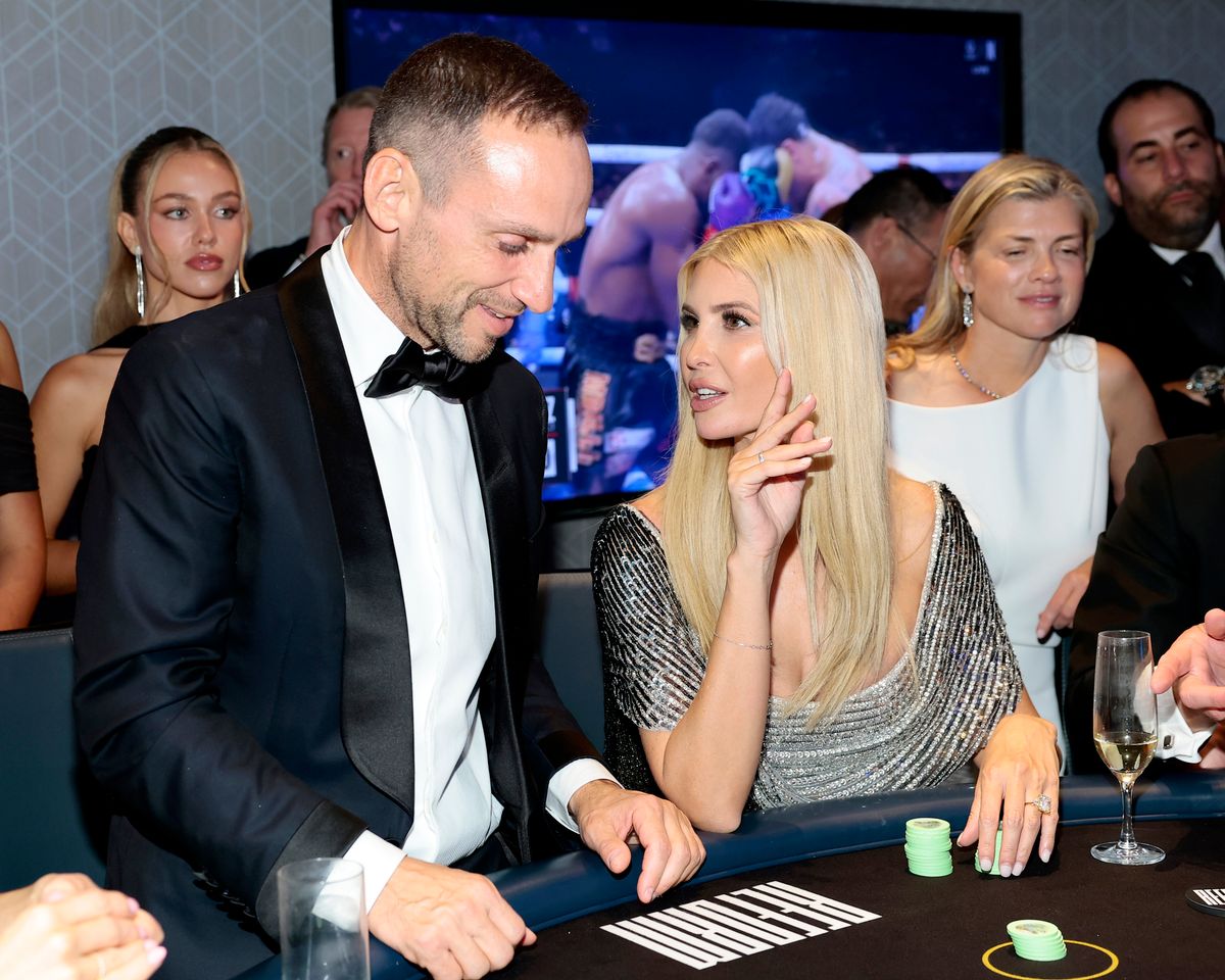 Ivanka was photographed enjoying herself alongside Michael Rubin, the evening's host