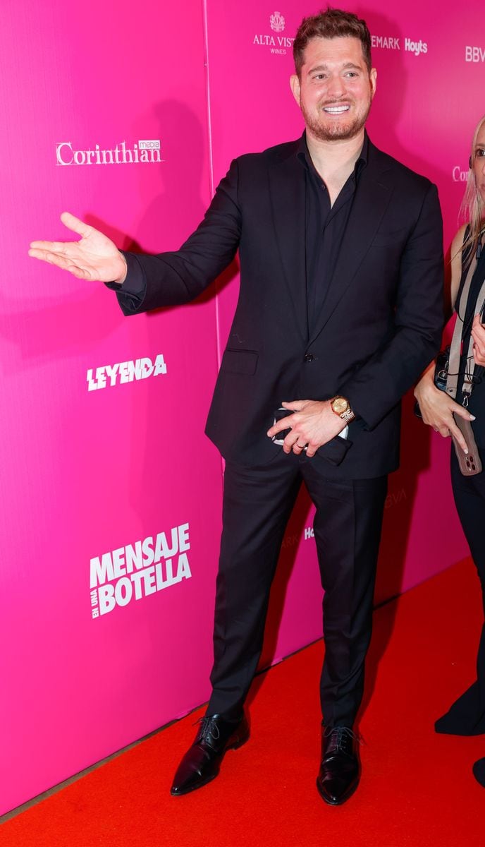 Michael Bublé beams watching his wife 