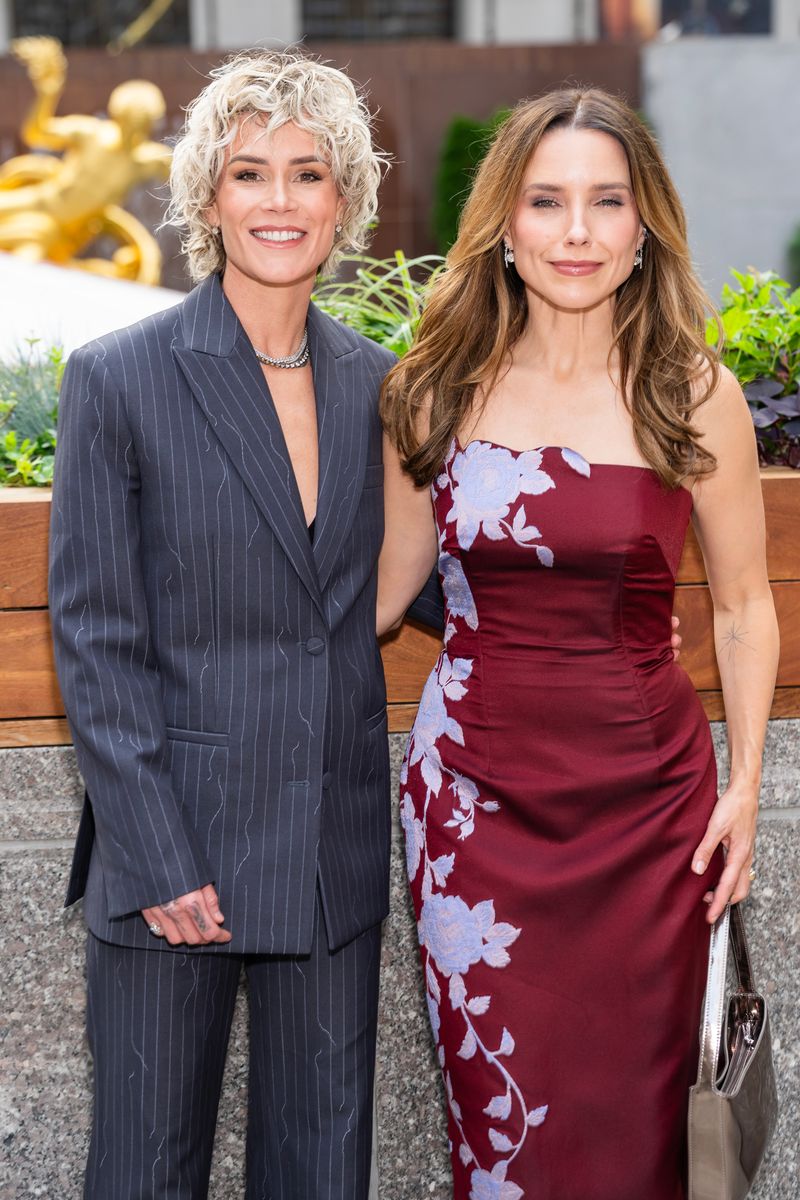 Ashlyn Harris (L) and Sophia Bush on July 27, 2026 in New York City.