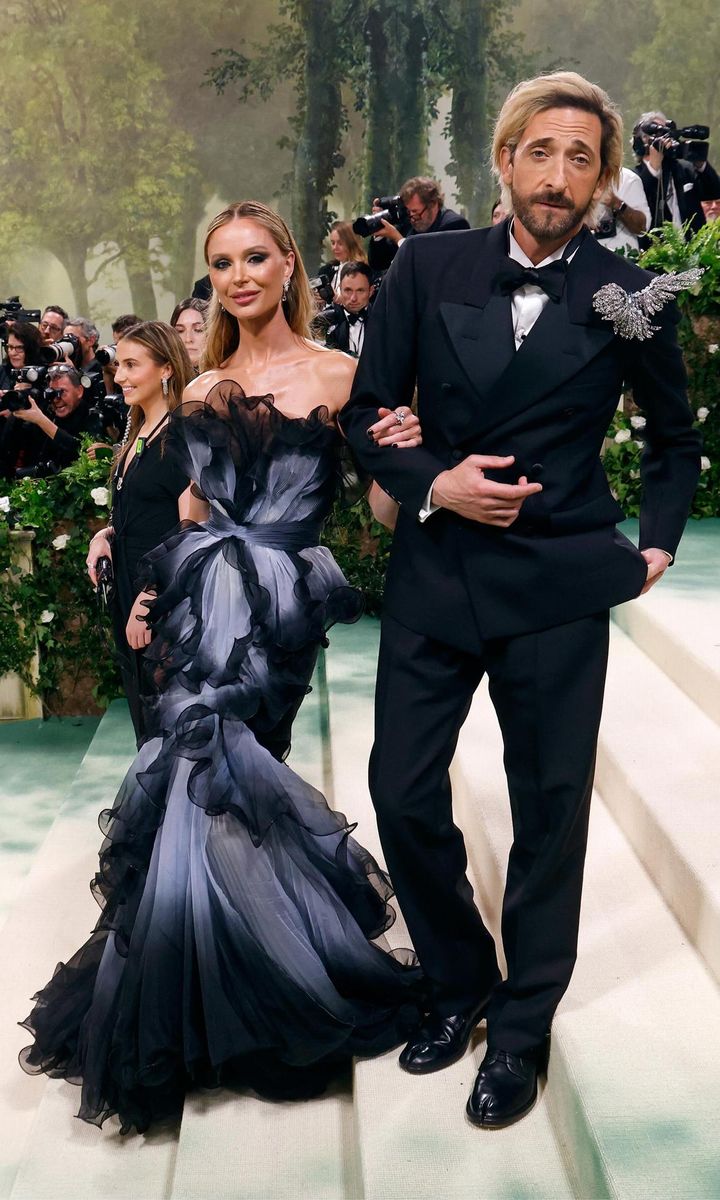 Georgina Chapman and Adrien Brody