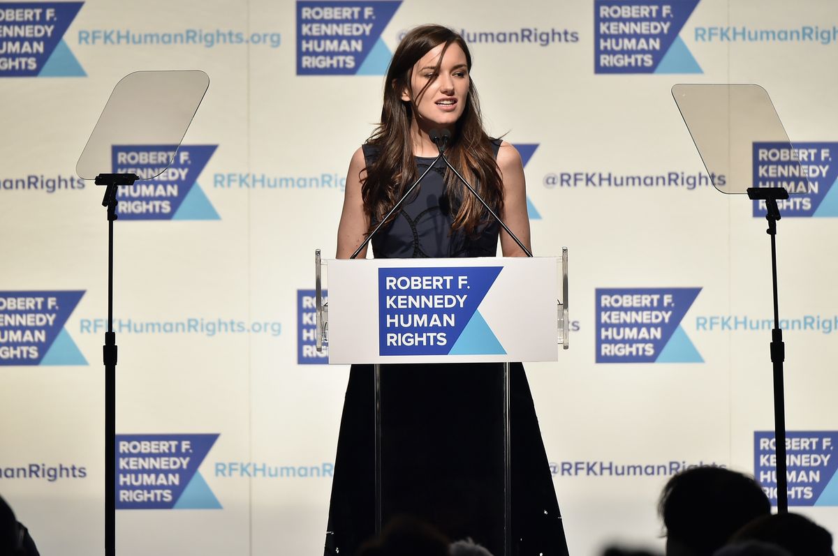 Kick Kennedy speaks onstage as Robert F. Kennedy Human Rights hosts The Ripple Of Hope Awards 