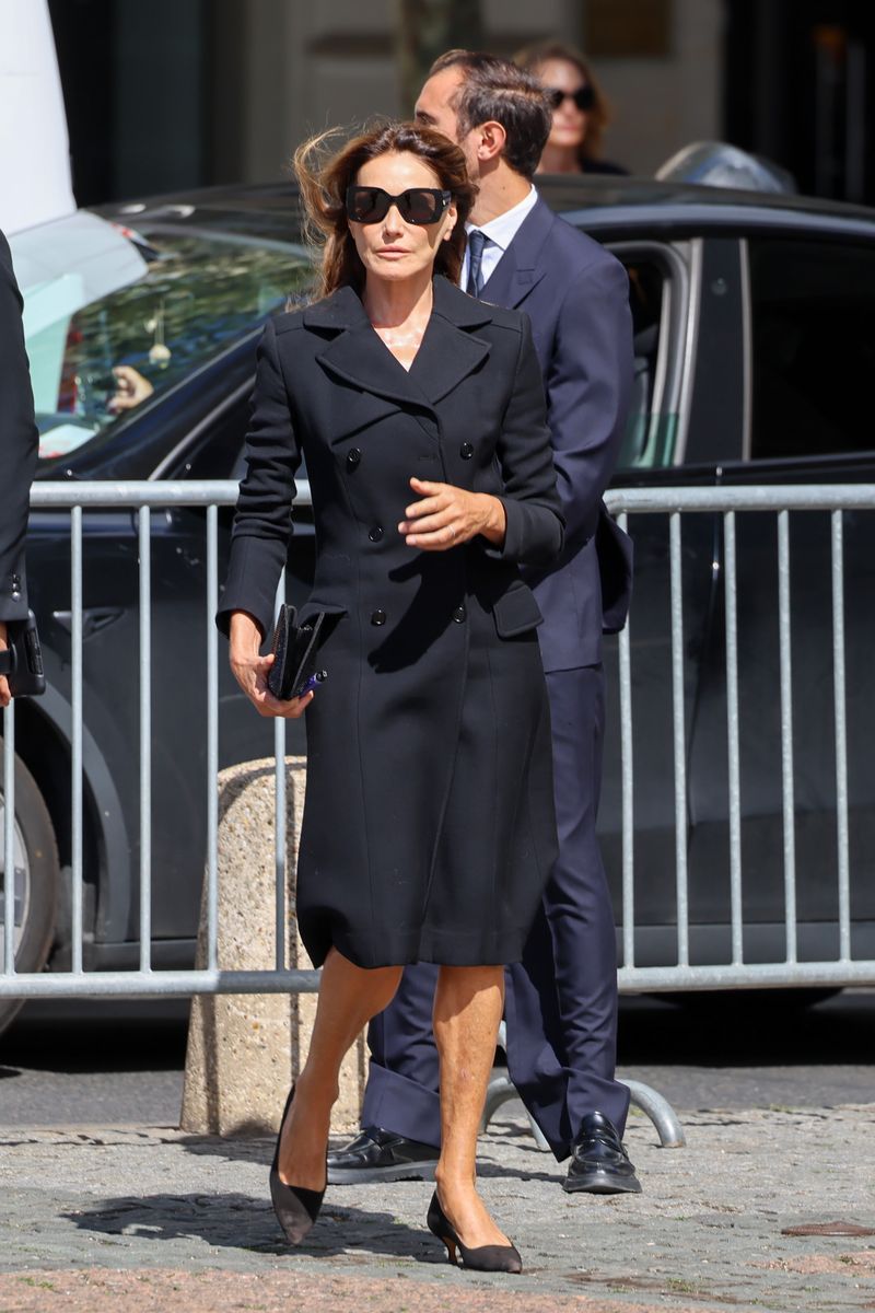 Carla Bruni attends Mathilde Favier's Funerals