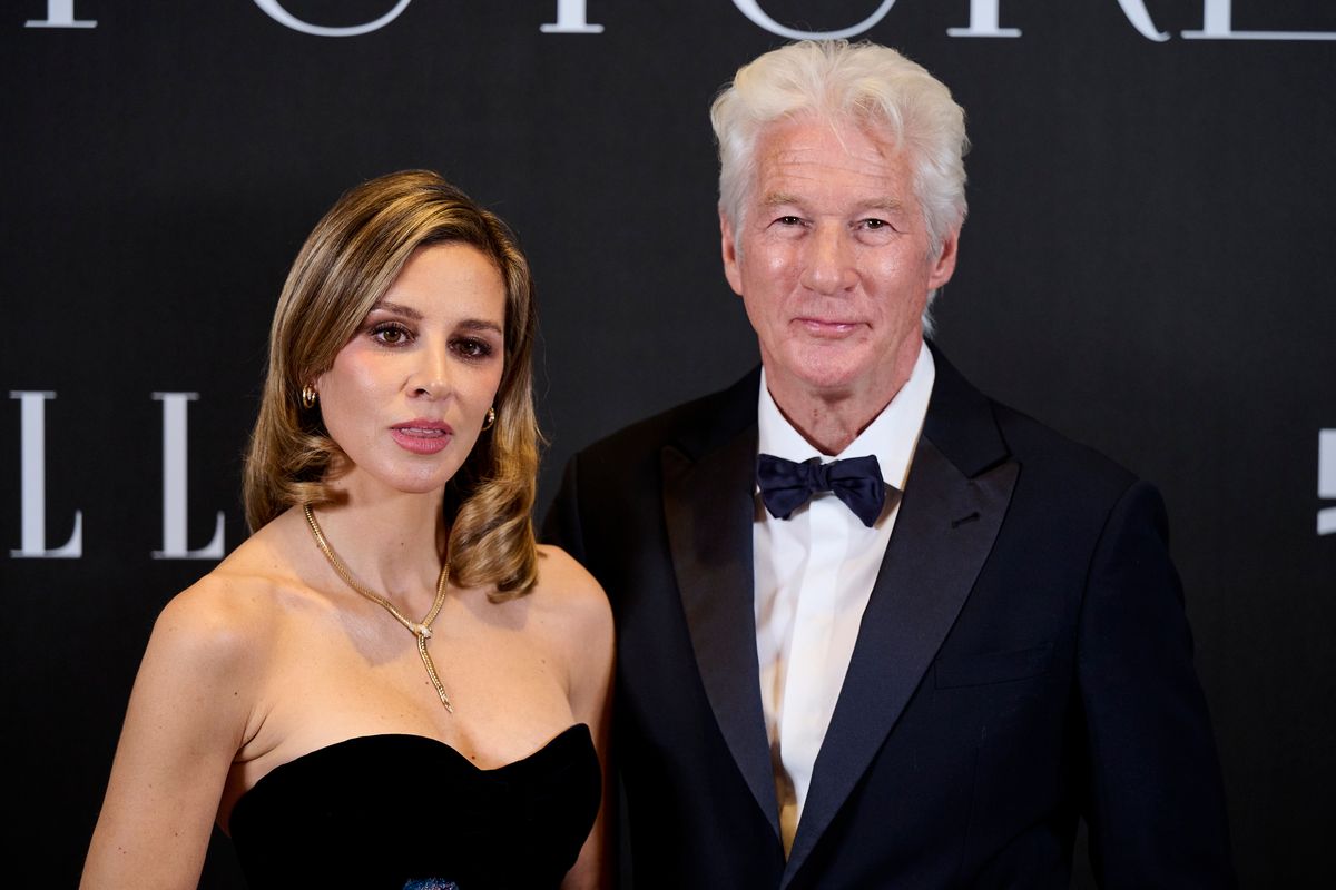 Richard Gere and Alejandra Silva in Madrid, Spain. 
