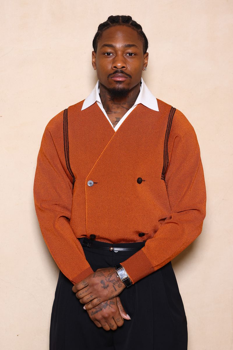 Stefon Diggs attends the Jacquemus Menswear Fall-Winter 2025/2026 show as part of Paris Fashion Week on January 26, 2025 in Paris, France. (Photo by Marc Piasecki/WireImage)