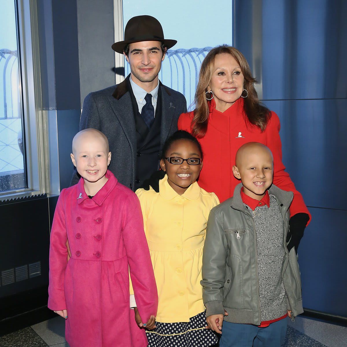 Marlo Thomas And Zac Posen Light The Empire State Building Green In Honor Of St. Jude Children's Research Hospital's 2015 Thanks And Giving Campaign