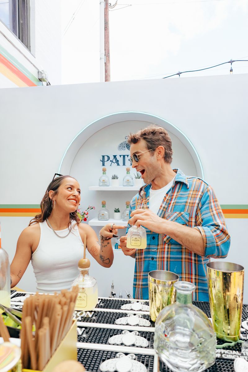 Chace Crawford and Bri Morales enjoyed the official cocktail of the Circuit of the Americas, the PATRÓN Citrus Circuit.