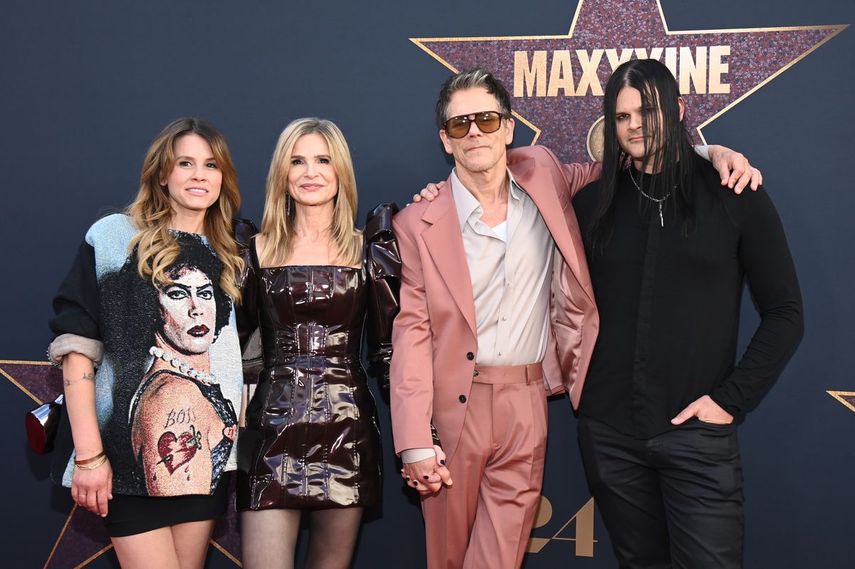 Sosie Bacon, Kyra Sedgwick, Kevin Bacon and Travis Bacon in Hollywood, California