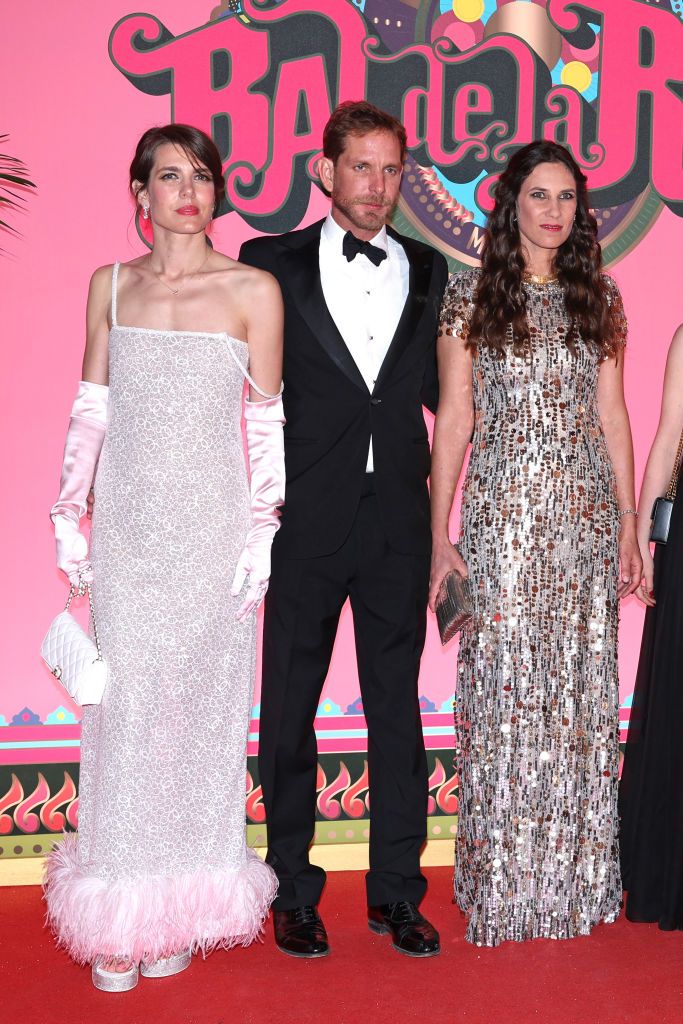 Charlotte Casiraghi, Andrea Casiraghi, and Tatiana Santo Domingo attend the Rose Ball 2023 on March 25, 2023 in Monaco, Monaco.