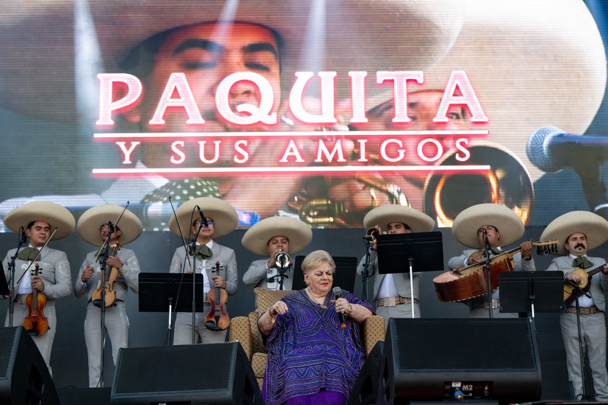 Singer Paquita la del Barrio performs on December 2023, in Los Angeles