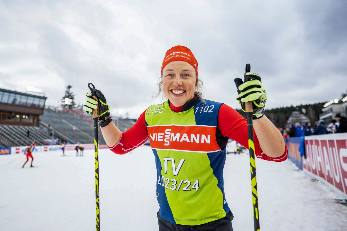  Laura Dahlmeier looks on during the Training Women and Men at the IBU World Championships Biathlon Nove Mesto na Morave on February 12, 2024 in Nove Mesto na Morave, Czech Republic. (Photo by Kevin Voigt/Getty Images)