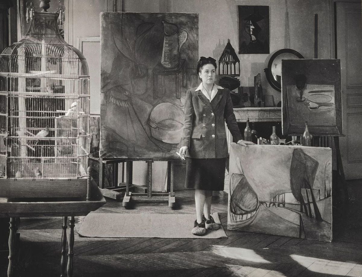 Dora Maar in her studio, Rue de Savoie. Museum: PRIVATE COLLECTION. Author: BRASSAI.