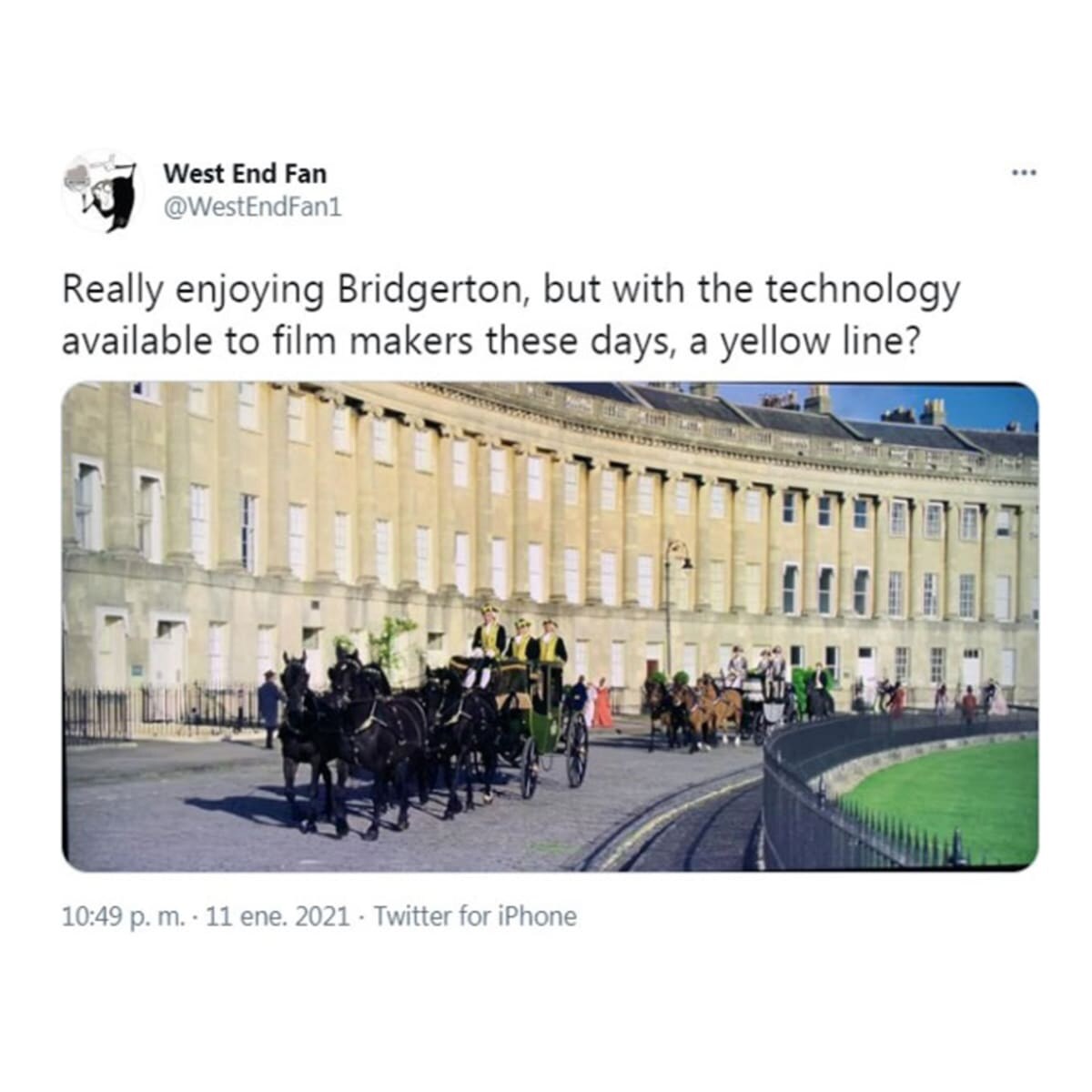 Bridgerton netflix series twitter comment