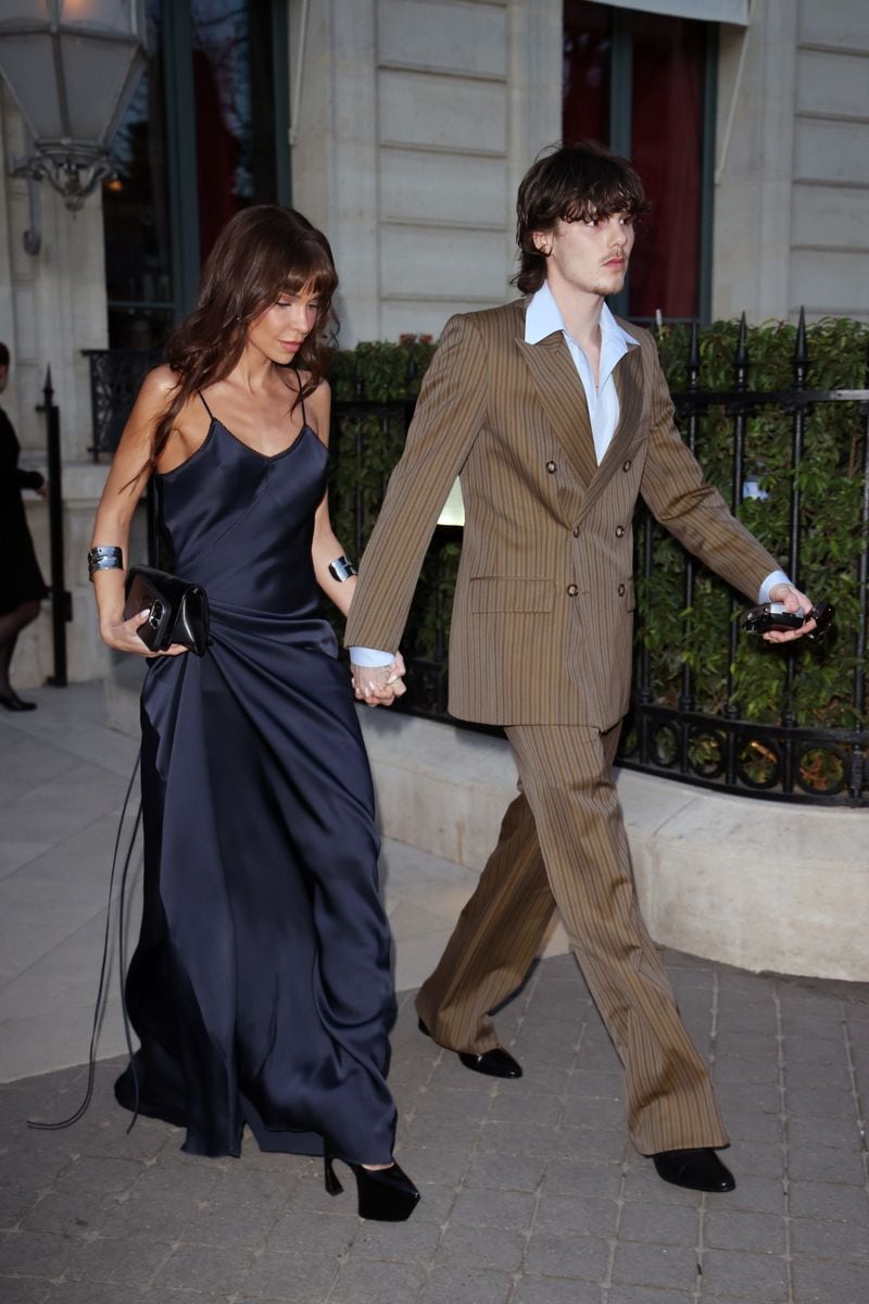Cruz Beckham and Jackie Apostel in Paris