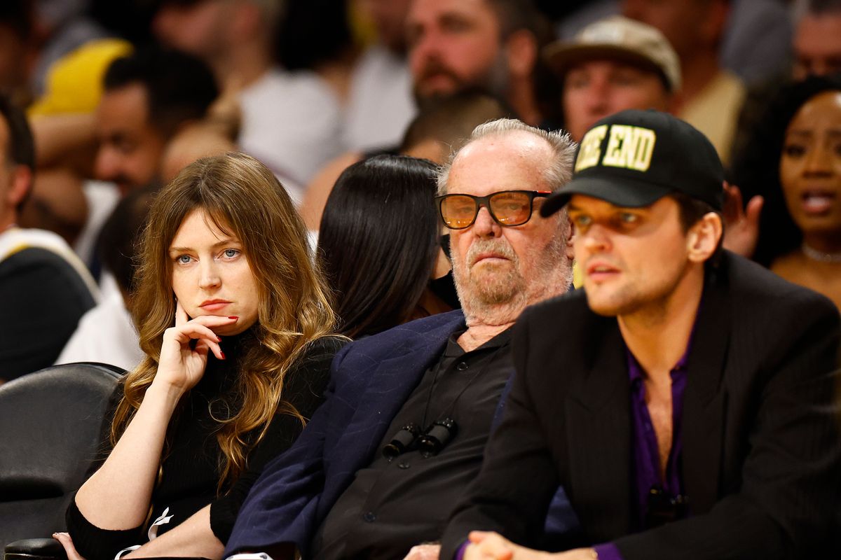 Jack attends a game between the Memphis Grizzlies and the Los Angeles Lakers with Lorraine and Ray in 2023 in Los Angeles, California