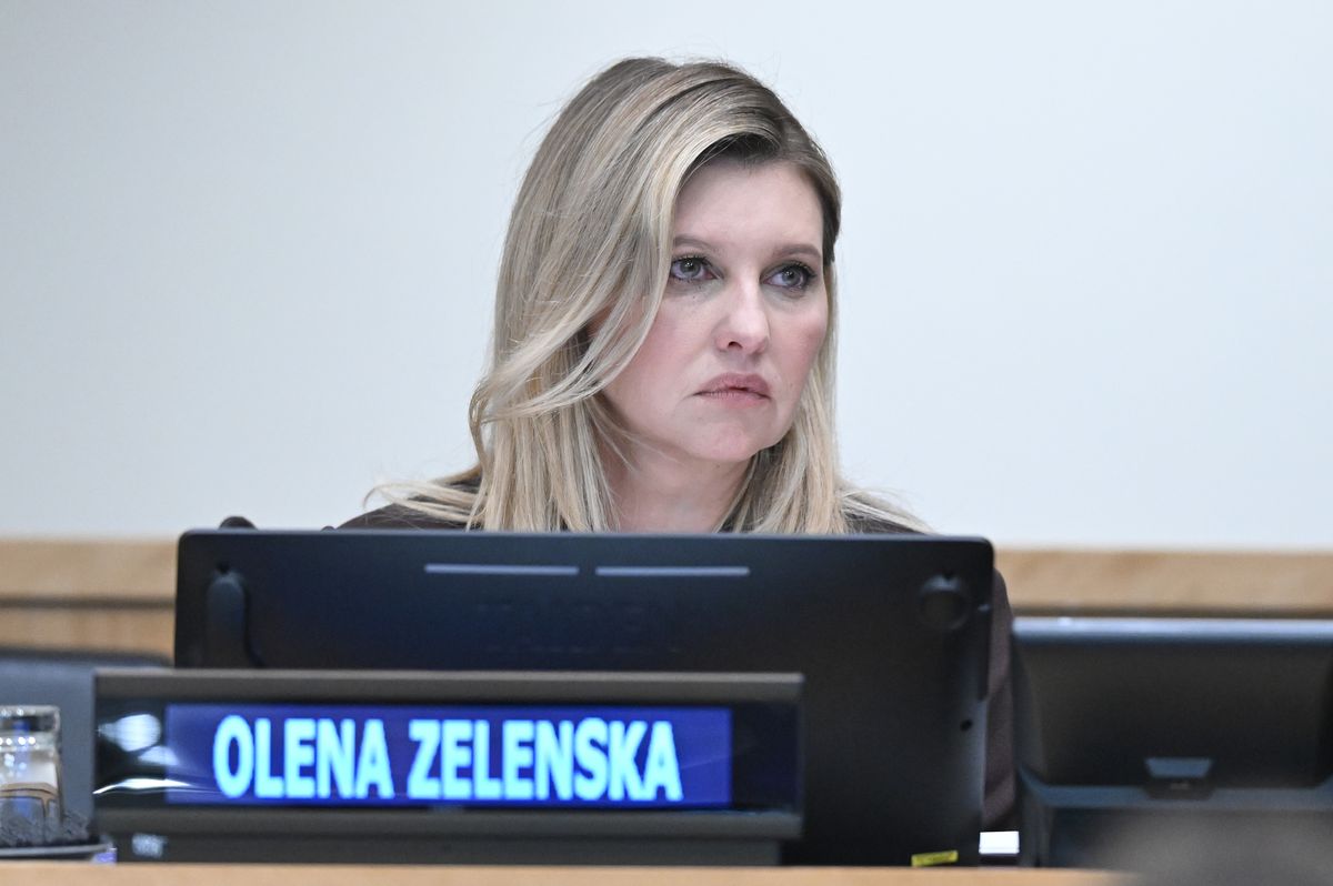 Ukraine's First Lady pictured at the Bring Kids Back at the United Nations Headquarters on Sept. 23