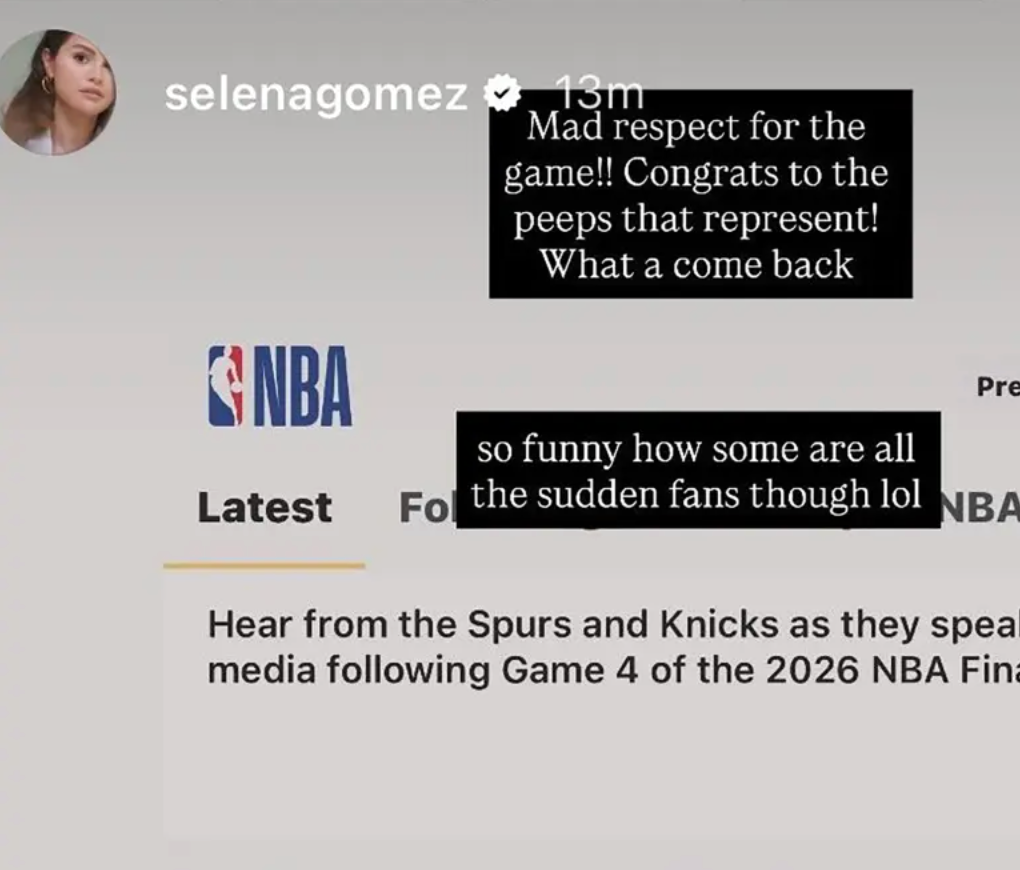Selena's cheeky post had the internet in arms