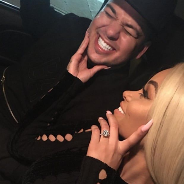 Blac confirmed her engagement to Rob Kardashian on April 5, after posting a photo showing off a diamond ring.
<br>
Photo: Instagram.com/@blacchyna