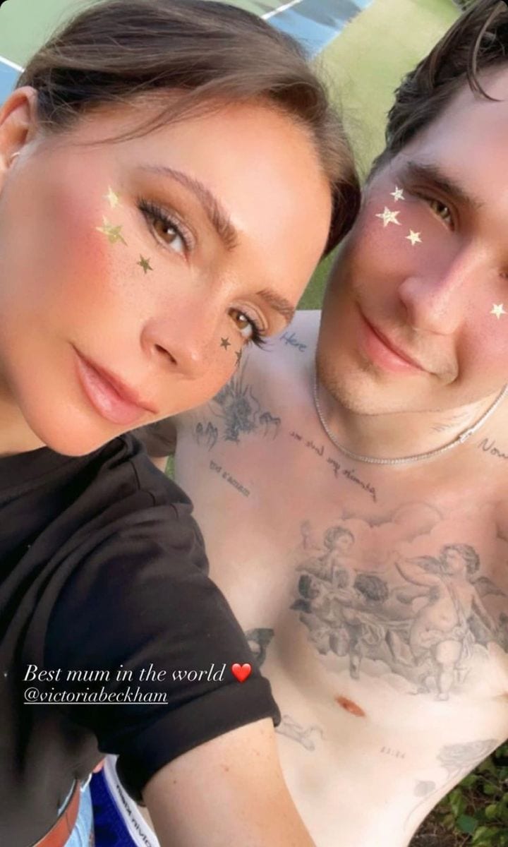 Victoria and Brooklyn Beckham