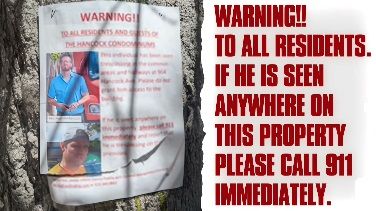 The poster they put around the property 