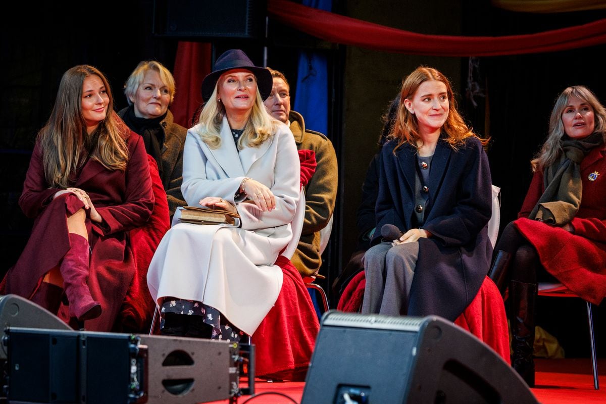OSLO, NORWAY - DECEMBER 10: (L-R) Her Ryal Highness Princess Ingrid Alexandra, Crown Princess Mette Marit and Ana Corina Susa attend the The Children's Peace Prize Celebration for Nobel Laureat Maria Corina Machado at the Nobel Peace Centre on December 10, 2025 in Oslo, Norway. (Photo by Per Ole Hagen/Getty Images)
