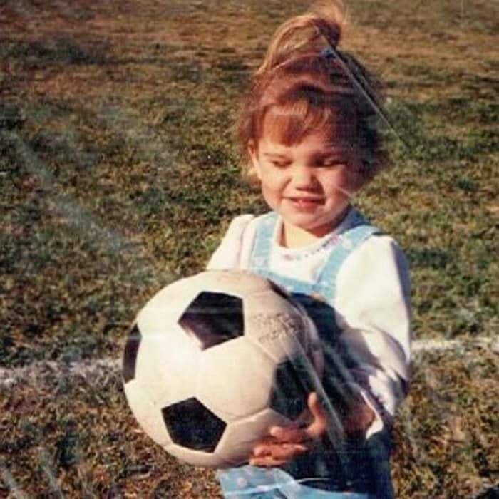 Alex Morgan baby pic with soccer ball